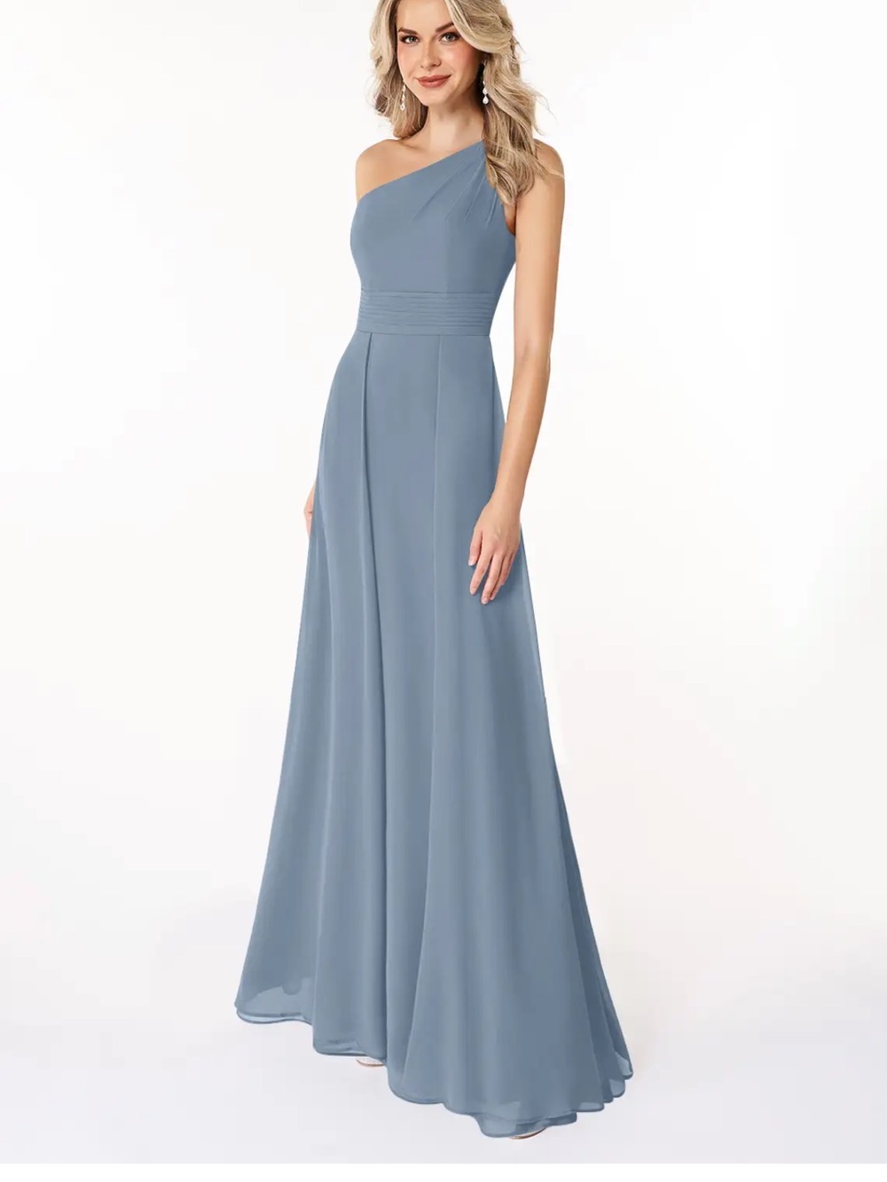 Azazie Dallas in Dusty Blue